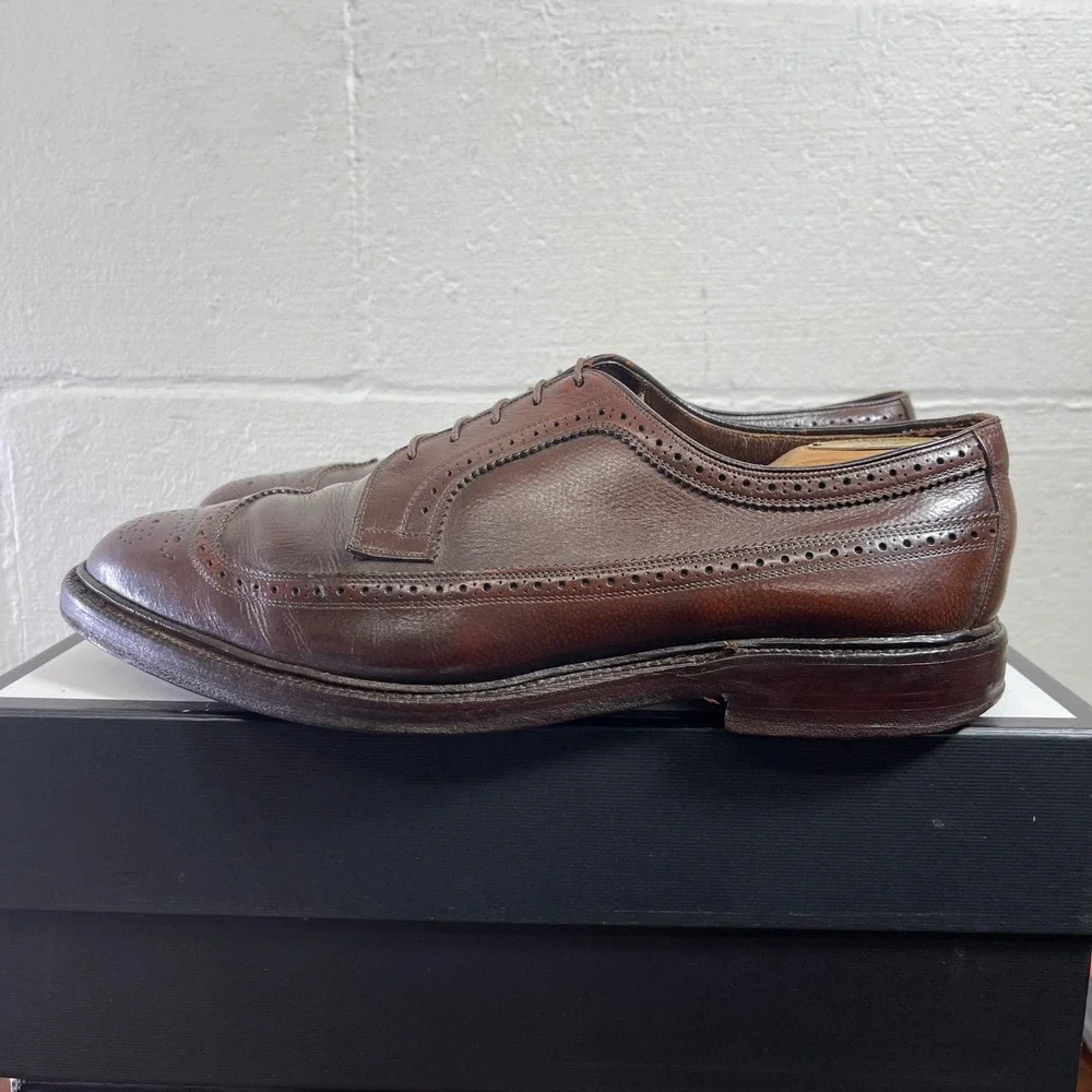 Allen Edmonds MacNeil 9157 Wingtip Brown Leather Oxford Dress Shoes Men's 10.5 D
